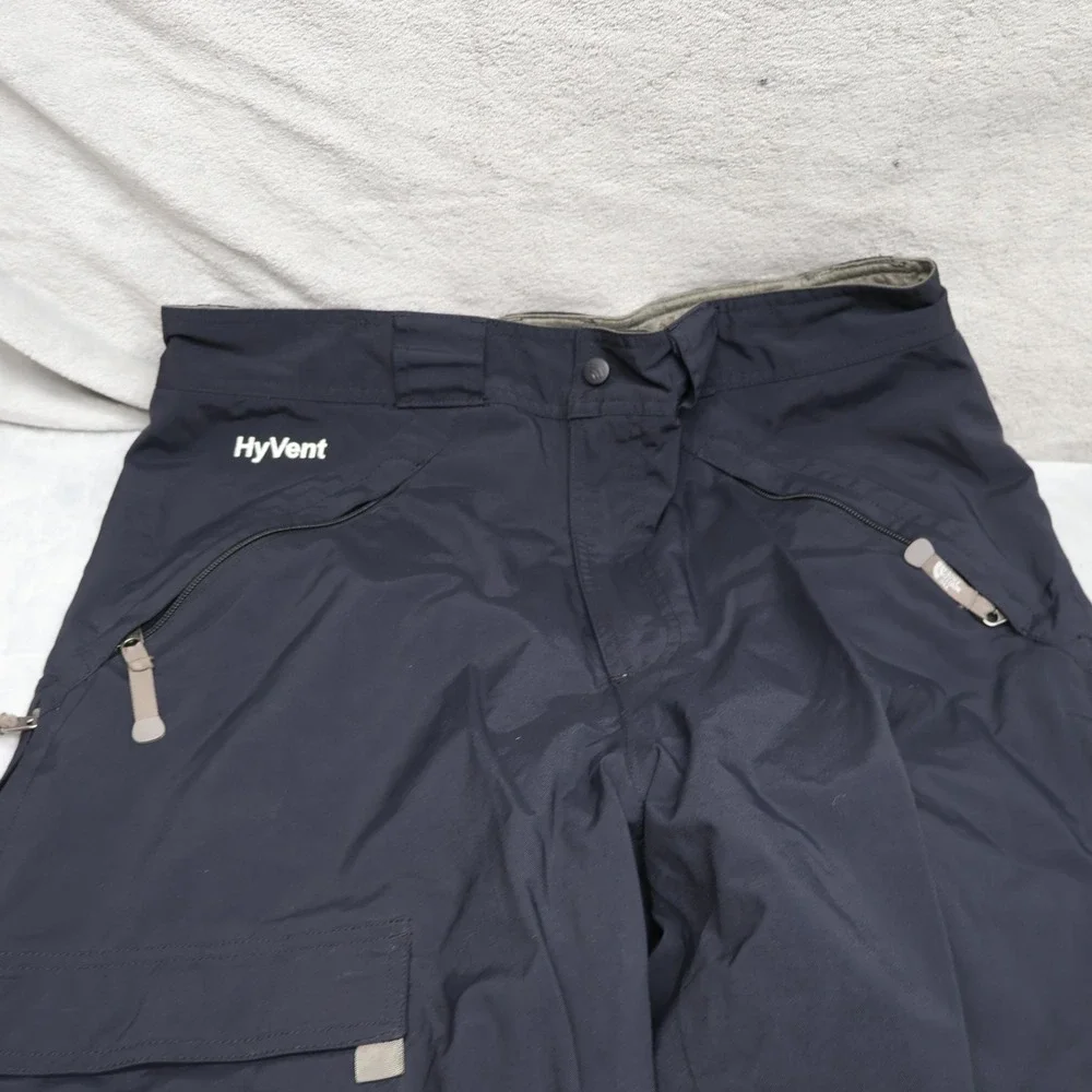 North Face Snow Pants Mens Large Black Waterproof Cargo Insulated Winter 33x32
